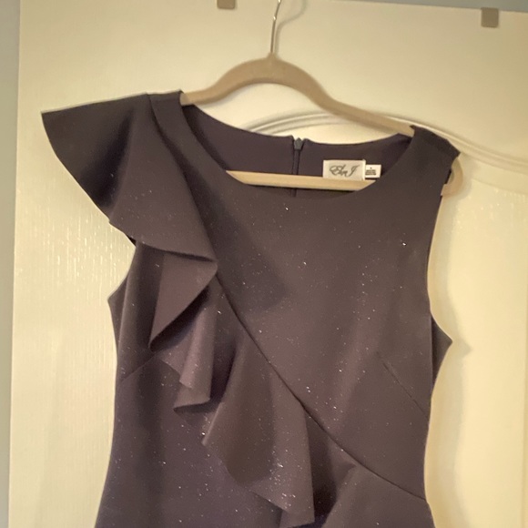 Elija J Midnight Blue Sparkle Gown - Picture 2 of 8